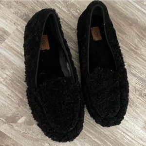 UGG Black Sherpa Slippers